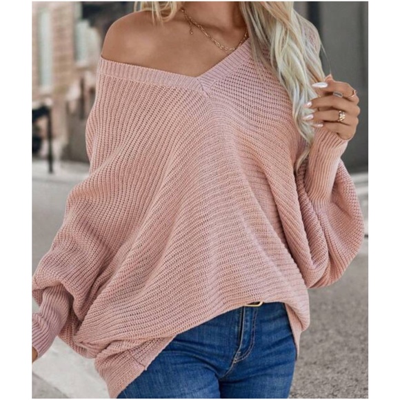 Cozy Hot Pink Batwing Sleeve Sweater Top - Picture 3 of 6